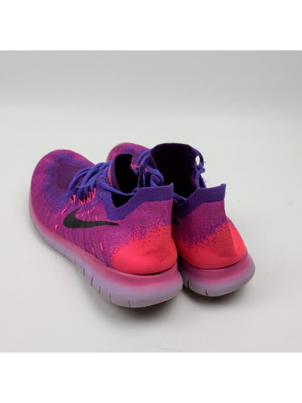Nike Free RN Flyknit 2017 Shoes Womens Size 7.5 Purple Pink Sneakers 880844-600 - Picture 3 of 12